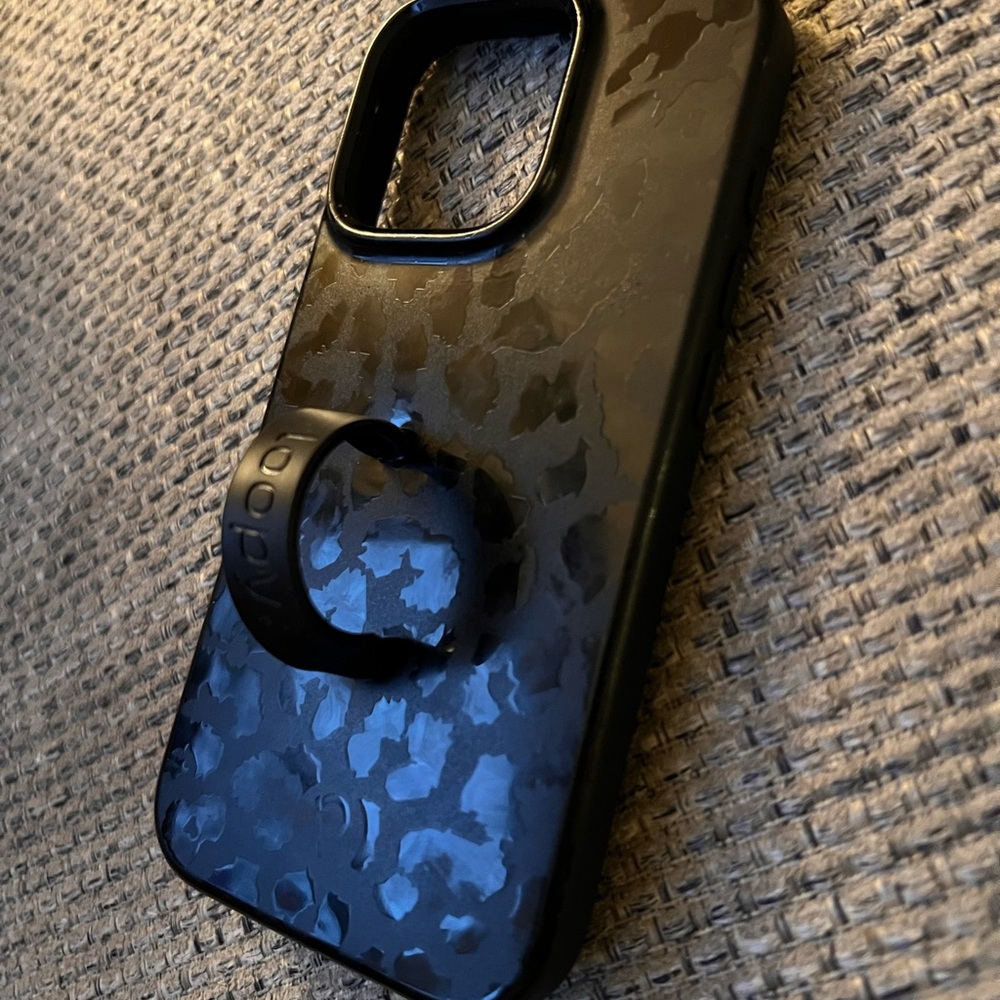 Loopy Case Midnight Leopard Phone Case with Ring Holder